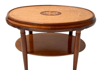 French Art Deco Walnut Center Table, 1930s